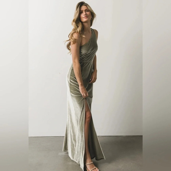 NWT Baltic Born Tatiana Velvet One Shoulder Maxi Dress - Picture 15 of 16